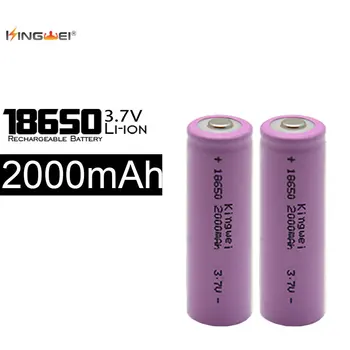 Kingwei 10pcs/veľa 2000mah Ružová Nabíjateľná 3,7 V Lítiová Batéria pre Horák e-Cigareta Powerbank Iterms Svetlomet