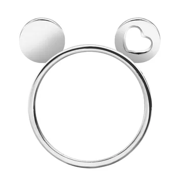 Kinitial 1Pcs Mickey Srdce, Uši Krúžok Myši Koleno Krúžok Anel Feminino Boho Anel De Formatura Bague Myši Koleno Krúžok Šperky