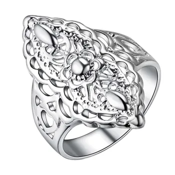 Klasická bling Strieborné pozlátené krúžok, striebro módne šperky krúžok Pre Ženy&Mužov , /FIQXMGOG BDUPEUOO