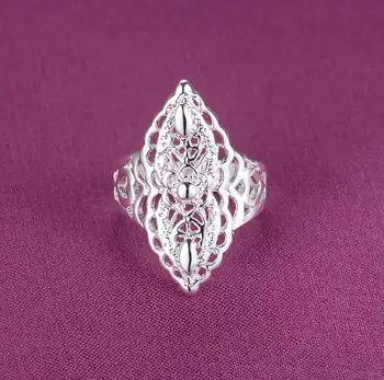 Klasická bling Strieborné pozlátené krúžok, striebro módne šperky krúžok Pre Ženy&Mužov , /FIQXMGOG BDUPEUOO