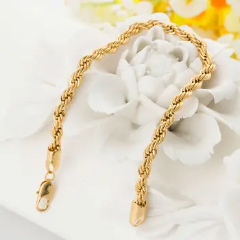 Klasická Móda Hot Predaj Skrútený Pár Twist Náramok Á Vyplniť Zlatý náramok svadobné šperky