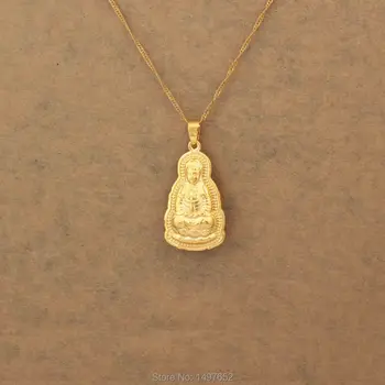 Klasické DIY Zlatá Farba Náboženské Buddha Prívesky &Náhrdelníky, Prívesky India Pre Mužov, Ženy Šperky doprava Zadarmo