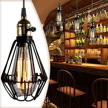 Klasické lampy Retro prívesok Svetlá 110-220v E27 pätica Loft droplight Vintage listry lamparas listry para sala de jantar AA