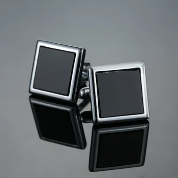 Klasické pánske new black box manžetové gombíky, manžetové gombíky, francúzsky svadobné šaty, tričko príslušenstvo 1 dvojlôžková doprava zadarmo