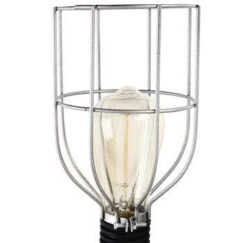 Klietka Retro Problémy Ľahkého Priemyslu Prívesok Svetlá Pre Bar Kávy Miestnosti Najvyššej Kvality Vintage Oceľový Žiarovka Stráže Svorka Na Kovové Lampy