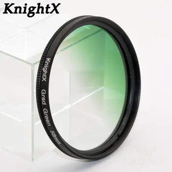 KnightX Grad Zelená farba filter pre nikon canon 18-55 d80 anamorphique objektívom eos 7d 600d fotografie lentes para 52mm 58mm 67mm
