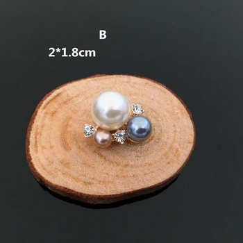 Kolo Kamienkami Tlačidlá Pearl tlačidlo svadobné dekorácie Diy Pracky Diamante Crystal na vlasy príslušenstvo