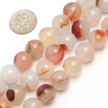 Kolo red list Agat e (Carnelian ) perly prírodné Agat e kameň korálky voľné guličiek na náramok, takže strand 15