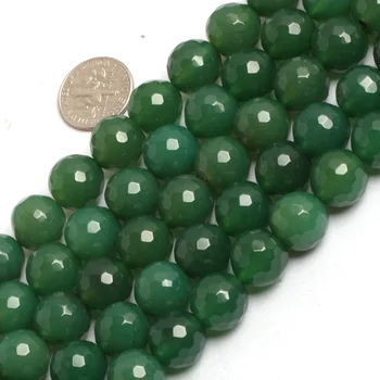 Kolo tvárou zelená Agat e korálky:6 mm do 16 mm prírodný kameň korálky voľné perličiek na náramok, takže strand 15 palcov urob si sám !