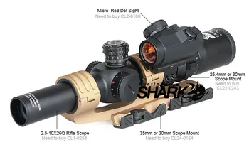 Kombinácia Puška Rozsahu 4 Položky 2.5-10X26 puška rozsah mini red dot rozsah QD 30-35mm rozsah mount 21.2 mm Železničnej HS1-0345