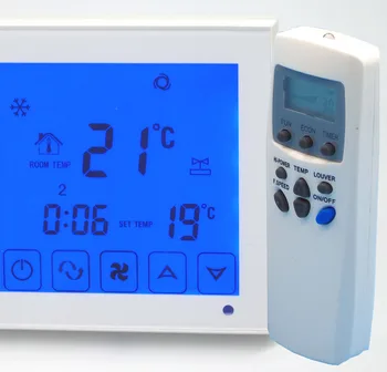 Komã © tou je 2p 4p dotykový displej Fan coil program termostatu regulátor teploty s diaľkovým