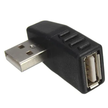 Konektor Plug 90 Stupňov Doľava, Doprava, Nahor, Nadol USB Samec Samica Uhlová L Tvarované Adaptéry USB Predlžovací Adaptér