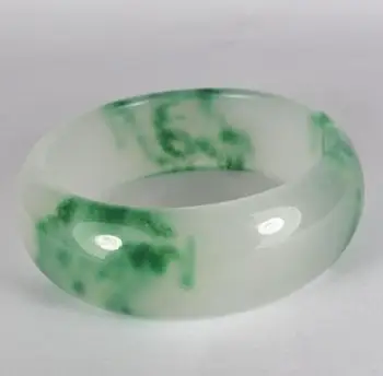 Koraba Jemné Šperky Certifikovaná Prírodná Krásne Biele Green Jade Náramok Náramok, Ručne Vyrábané Doprava Zadarmo