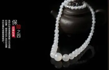 Koraba Jemné Šperky Čína Móda Prírodná Biela Onyx Ručné Leštenie, drahých kameňov, Perly Náhrdelník Doprava Zadarmo