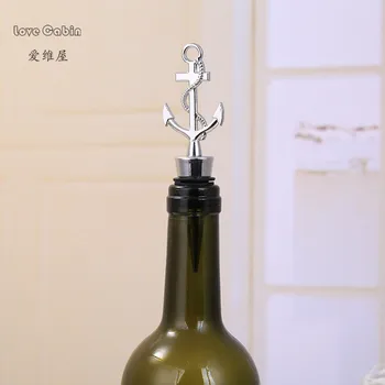 Kotva námorných tematické fľaša vína zátka Svadobné Prospech Darček Narodeninovej Party Obchodných stretnutí, Upomienkové Predmety Regalo 10pcs