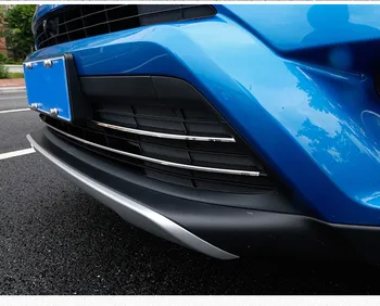 KOUVI 2ks/set Nehrdzavejúcej Ocele Prednej Mriežky, Trim Obloha Nárazníka Chránič Auto styling vhodné Pre Toyota RAV4 RAV 4 2016 Príslušenstvo