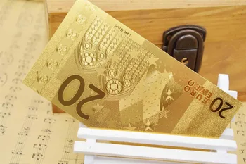 Kovové Dekorácie Normálne Zlato, Bankovky kompletnú Sadu Euro Mix-wholesaled Pozlátené Bankoviek Business Darček