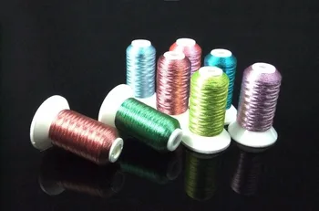 Kovové nite na výšivky 8 Svetlé Candy farby ako stroj /ručné výšivky vlákna