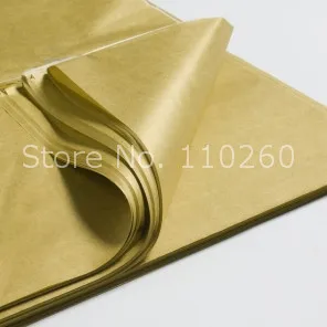 Kovové Zlato, Baliaci Papier, Kovové Zlato hodvábny Papier pre Darčekové Balenie, 50x70 cm, 250pcs/veľa Doprava Zadarmo
