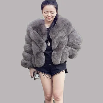 Kožušinový kabát umelé kožušiny lady teplá 2017 nové krátke kórejská verzia zimný kabát fox kožušinový kabát veľkosť veľkosť kožušinový kabát z faux S-10XL