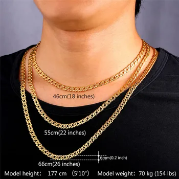 Kpop Reťazca Mužov Náhrdelníky Gold/Rose Gold/Silver Farba Nové Trendy, Nové Darček Pre Mužov Šperky N905