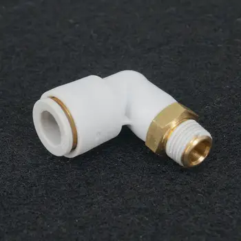KQ2L08-01 One-Touch Montáž Push V Mužskej Koleno Konektor Platné Hadice O. D. 8mm Port Veľkosť G1/8