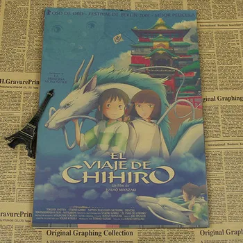 Kraft papier, dekorácie, maliarstvo, jadro retro nástenná maľba odvážneho preč Hayao Miyazaki Filmový Plagát komické vytlačené čerpať 42*30 cm