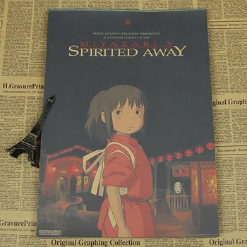 Kraft papier, dekorácie, maliarstvo, jadro retro nástenná maľba odvážneho preč Hayao Miyazaki Filmový Plagát komické vytlačené čerpať 42*30 cm