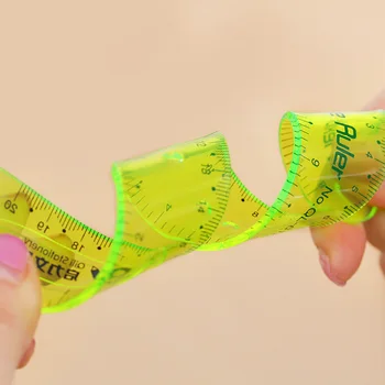 Kreatívne gumy flexibilné pravítko Candy farby bezpečnosti pravítko 20cm30cm Multi-function základnej detí, školské potreby