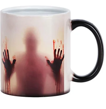 Kreatívne káva hrnček pohár zafarbenie teroristické zombie čínsky keramický hrnček polyure horúcej pitie kávy pohár hrnček