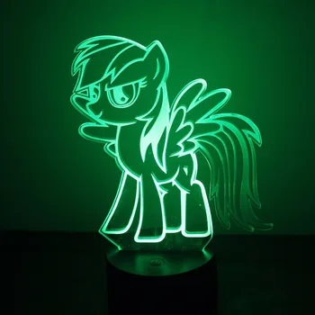 Kreatívne Nočné Svetlo stolná Lampa 3D LED Farebné Gradientu Atmosféry Svietidlo Malé Dieťa Kôň Lampa Spanie Nočné Svetlo