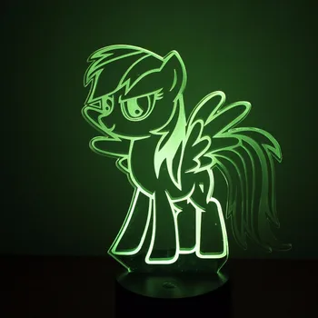 Kreatívne Nočné Svetlo stolná Lampa 3D LED Farebné Gradientu Atmosféry Svietidlo Malé Dieťa Kôň Lampa Spanie Nočné Svetlo
