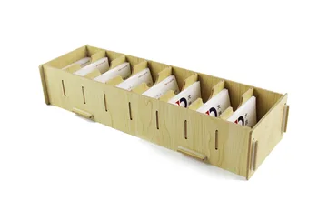 Kreatívne ploche vizitku úložný box drevené karty triedenie poľa