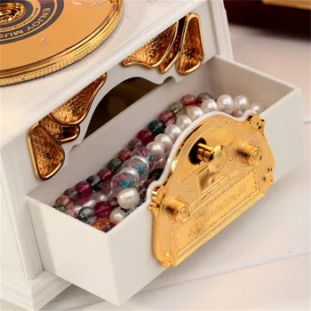 Kreatívne Retro Gramophone Music box pre Dievča Dessing make-up, kozmetické šperky hudobné skrine Domov pekné carrossel Hudobné Boxy