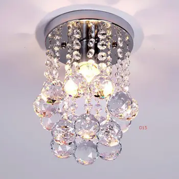 Krištáľový luster Osvetlenie Lustre Top K9 Crystal z Nerezovej Ocele, Rám Luminaria Lampe Cristal Lesk Priemer 15 CM 20 CM 25 CM
