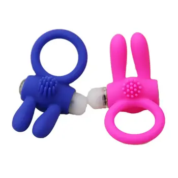 Králik penis krúžok vibrácií Výkonný AV Mini prst G-Spot Vibrátor dospelých, sexuálne hračky pre mužov klitorisu Odkladu Predčasnej Ejakulácie