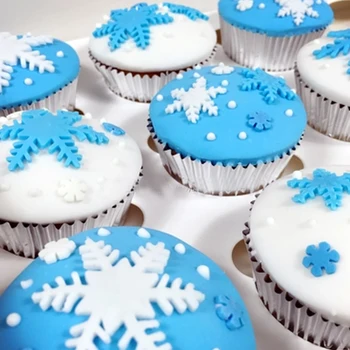 Krásne 3ks/Set Snowflake Fondant Cake Zdobenie Piest Sugarcraft Fréza Formy Nástroje Vianoce Cake Zdobenie Nástroje