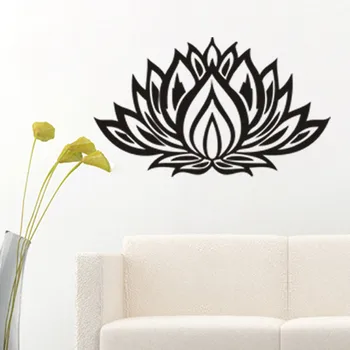 Krásne black Lotus flower domov obtlačky samolepky na stenu obývacia izba svadobné dekorácie pre dievčatá spálňa decor wallposter