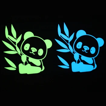 Krásne Kreslené Panda s Bambusom Svetelný Spínač Nálepky Domova Zvierat Stenu, Nálepky Deti Izby Svietiť v Tme Dekorácie Odtlačkový