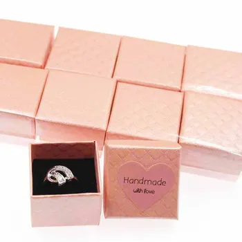 Krásne roztomilé kartón krúžok produkty package box šperky darček display box 10pcs s 10pcs srdce štítok dekoratívne 4*4*3 cm veľkosť