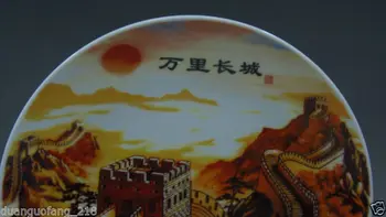 Krásne Zberateľské Čínsky Famille Rose Porcelánu maľovanie Čína čínsky Múr Doska