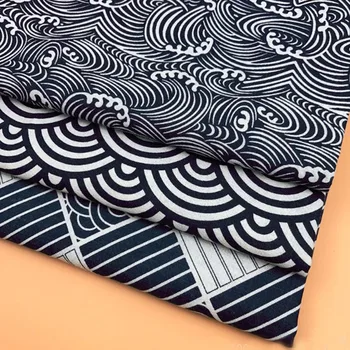 Krásny 3 Vzory 22x24cm Japonské Kimono Vzor Bavlnená posteľná Bielizeň Textílie Zväzku Pre DIY Šitie Dekorácie