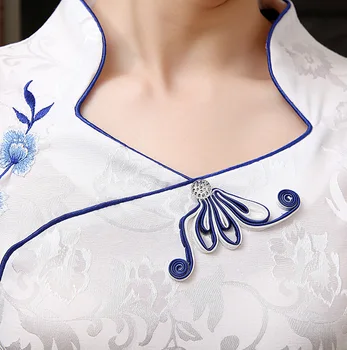 Krátky Rukáv Čínske Tradičné Šaty Lady Večierok Orientálna Cheongsam Šaty Dávnych Mini Šaty Qipao Kostým 89