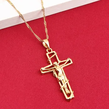 Kríž Náhrdelník Ženy Muži Šperky Veľkoobchod Trendy INRI Kríž Ježiša Prívesok Kríž