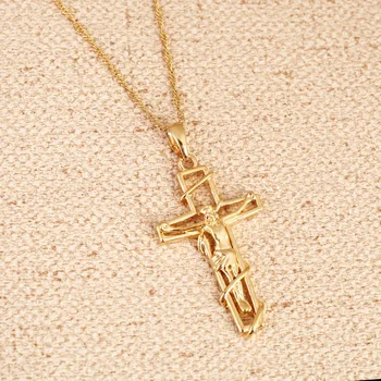 Kríž Náhrdelník Ženy Muži Šperky Veľkoobchod Trendy INRI Kríž Ježiša Prívesok Kríž