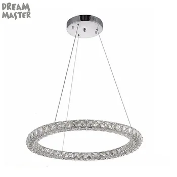 Krúžok lampa LED luster osvetlenie listry troch strán LED svetlá moderných domov Kruhu diamond umenie jednej led závesné svietidlá