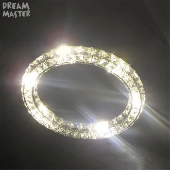 Krúžok lampa LED luster osvetlenie listry troch strán LED svetlá moderných domov Kruhu diamond umenie jednej led závesné svietidlá