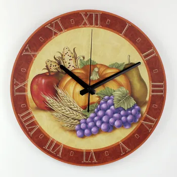 Kuchynské nástenné hodiny nepremokavé ciferník kuchyňa sledovať Pastoračnej štýl domáce dekorácie tichý 3d nástenné hodiny orologi da parete