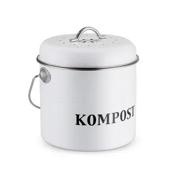 Kuchyňa Kompost Bin 5L Ekologické Domáce Koša Melóny Listy Železa Kolo uhlíkovým Filtrom Vedro Vonkajšie Príslušenstvo