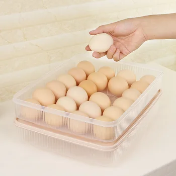Kuchyňa Vajcia Úložný Box Organizátor Chladnička Skladovanie Vajec 24 Vajcia Organizátor Kontajner Potravín Riešenie Úložného Kontajnera Plastové Boxy